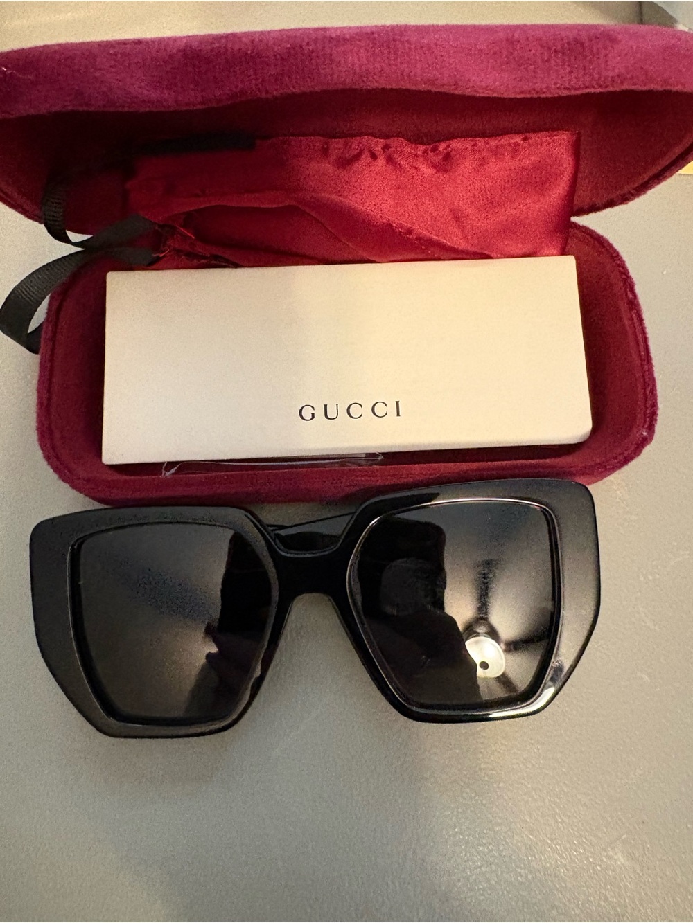 Gucci Women’s Black Oversized Square Sunglasses